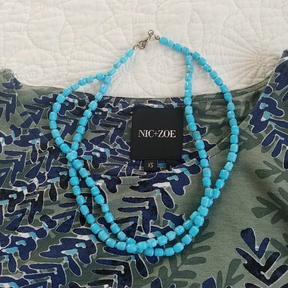 DONATED Glass Bead Double Strand Necklace - Picture 1 of 4